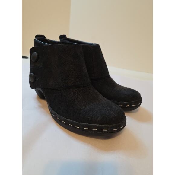Merrell Luxe Black Button Suede Booties Ankle Womens Size 8.5 Moto Winter - Picture 13 of 16